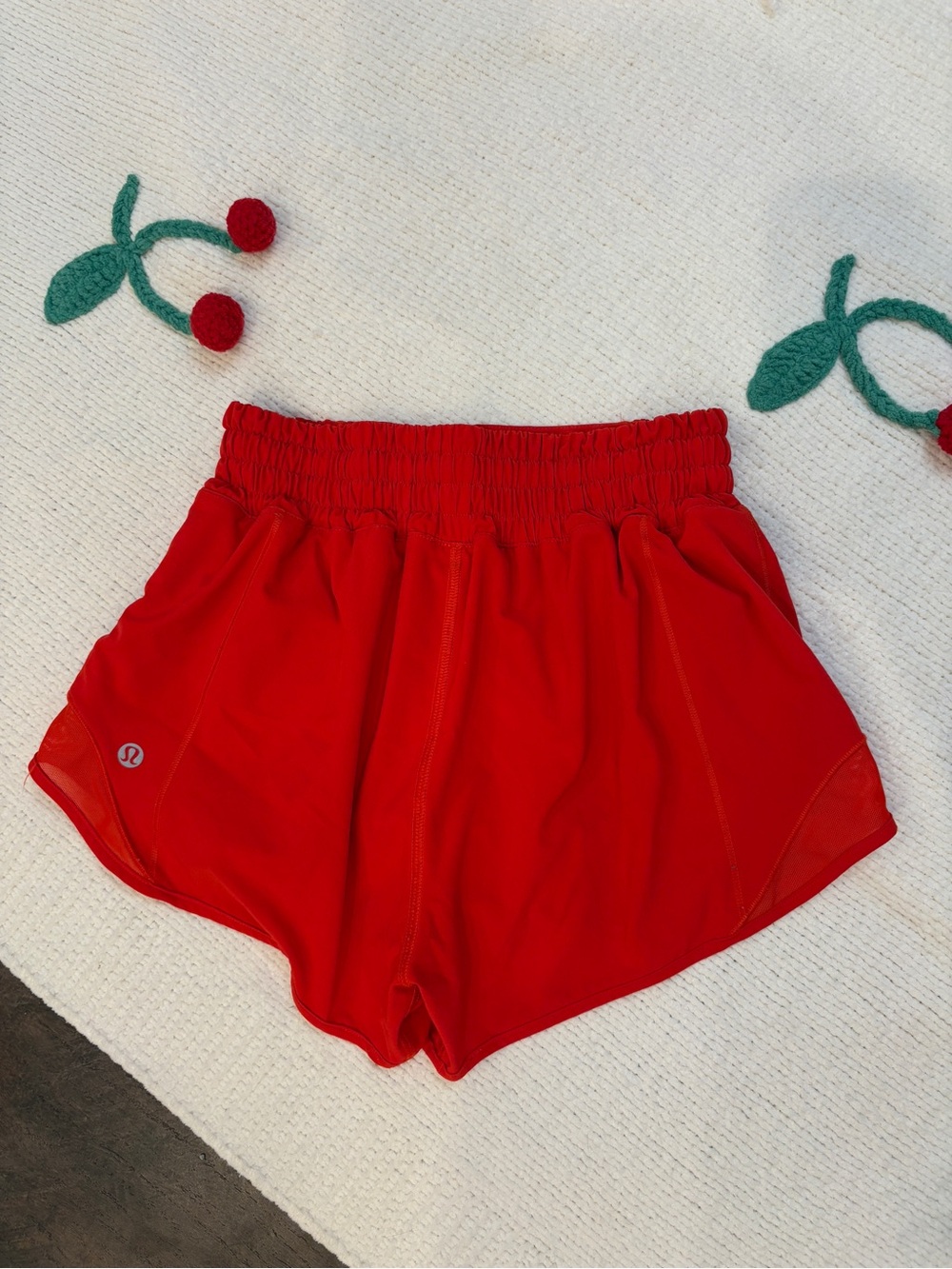 Lululemon Red Orange Hotty Hot Shorts 🫧 - Picture 3 of 7